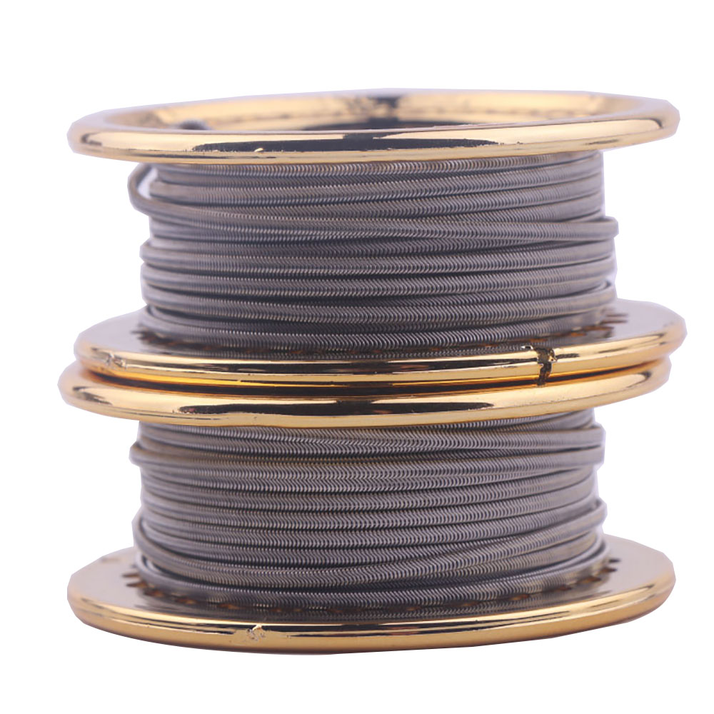 Clapton Wire Pre Built - XFKM 5 м/рулон NI80/A1/SS316L Alien v2