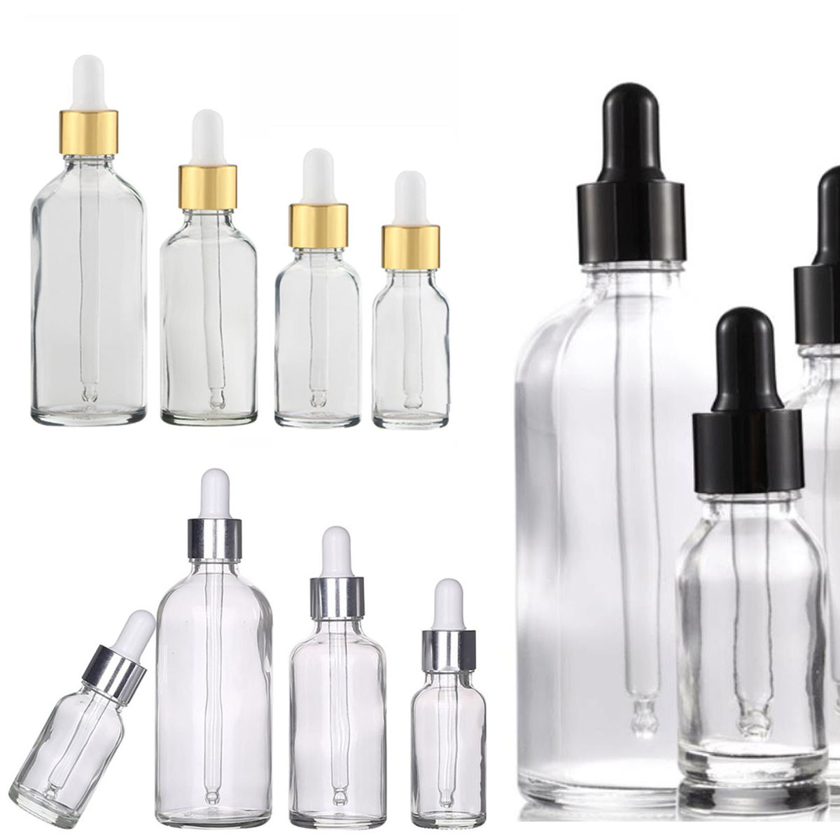 Juice Bottle Dropper - 5/10/15/30/50/0 мл прозрачные стеклянные банки-капельницы флаконы