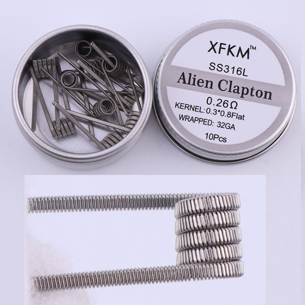 Clapton Wire Pre Built - 10 шт./коробка, готовые спирали Alien Clapton