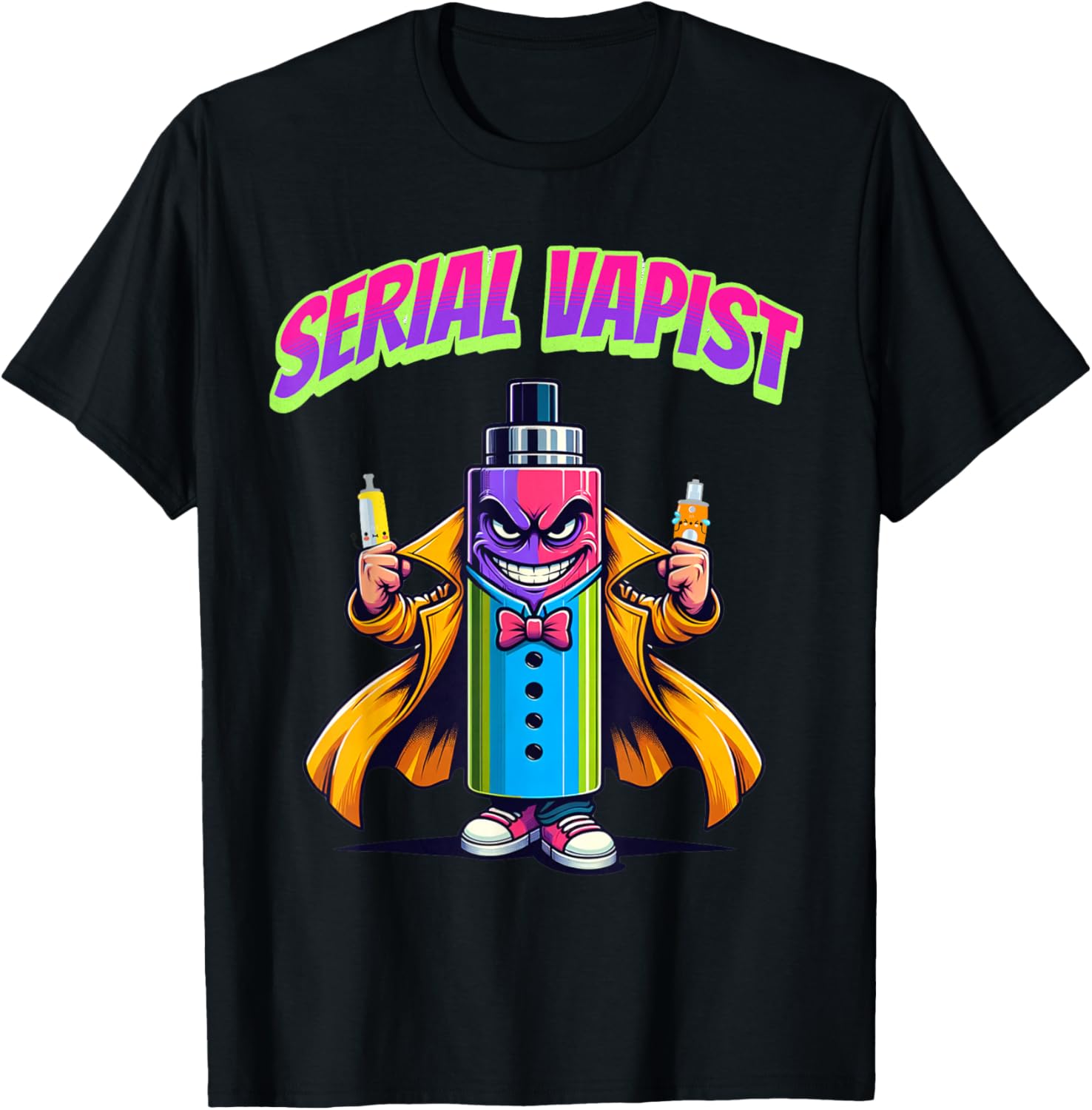 Vaping Shop - Серийный вейпевт, мультяшная футболка с изображением