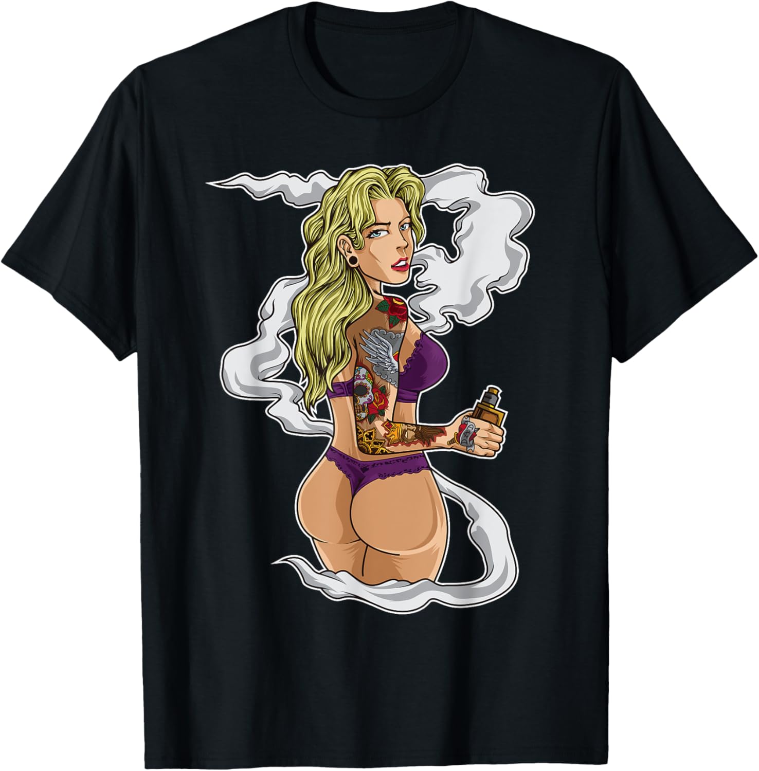 Vaping Shop - Футболка с рисунком Vaping Girl, футболка
