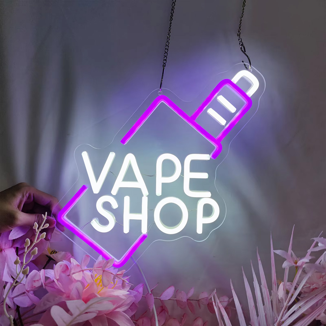 Vaping Shop - Светодиодная неоновая вывеска VAPE Shop подходит