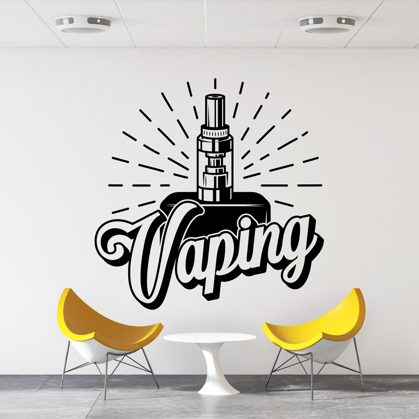 Vaping Store - Стикер для декорирования магазина электронных сигарет,
