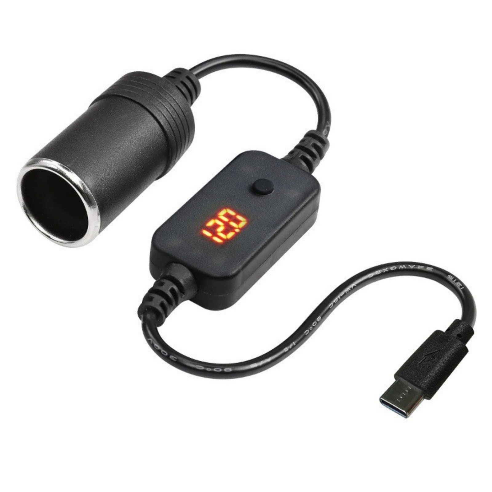 Accessories Experts Vape - Адаптер-конвертер USB-C на автомобильный разъем прикуривателя