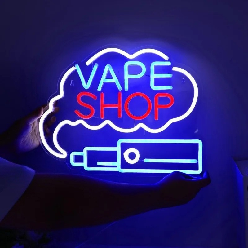 Vaping Store - Светодиодный VAPE SHOP дым неоновая вывеска