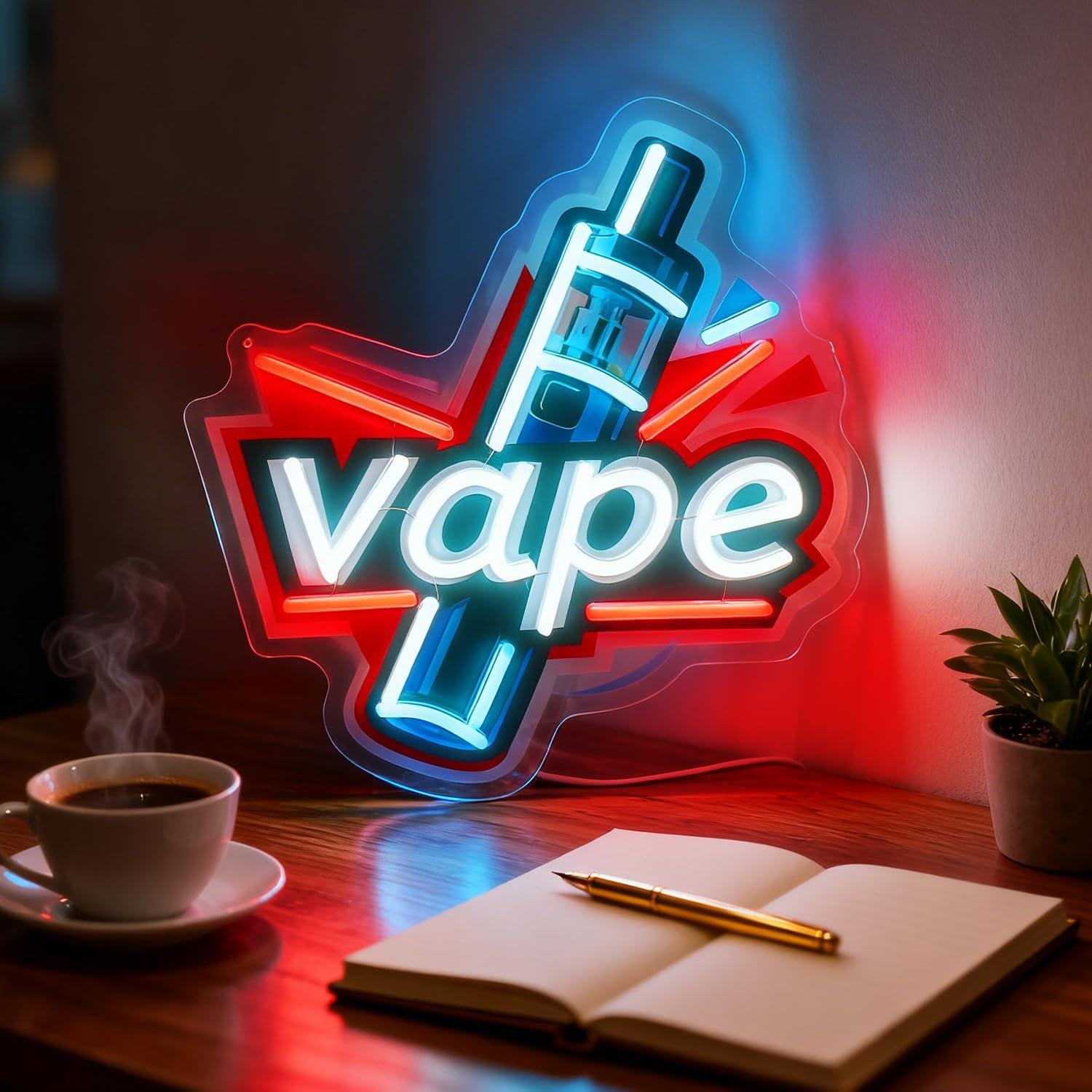 Неоновая вывеска Vape с USB-пи – обзор и цена Vaping Store