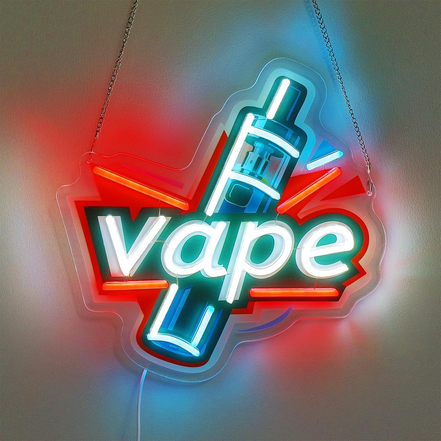 Неоновая вывеска Vape с USB-пи – обзор и цена Vaping Store