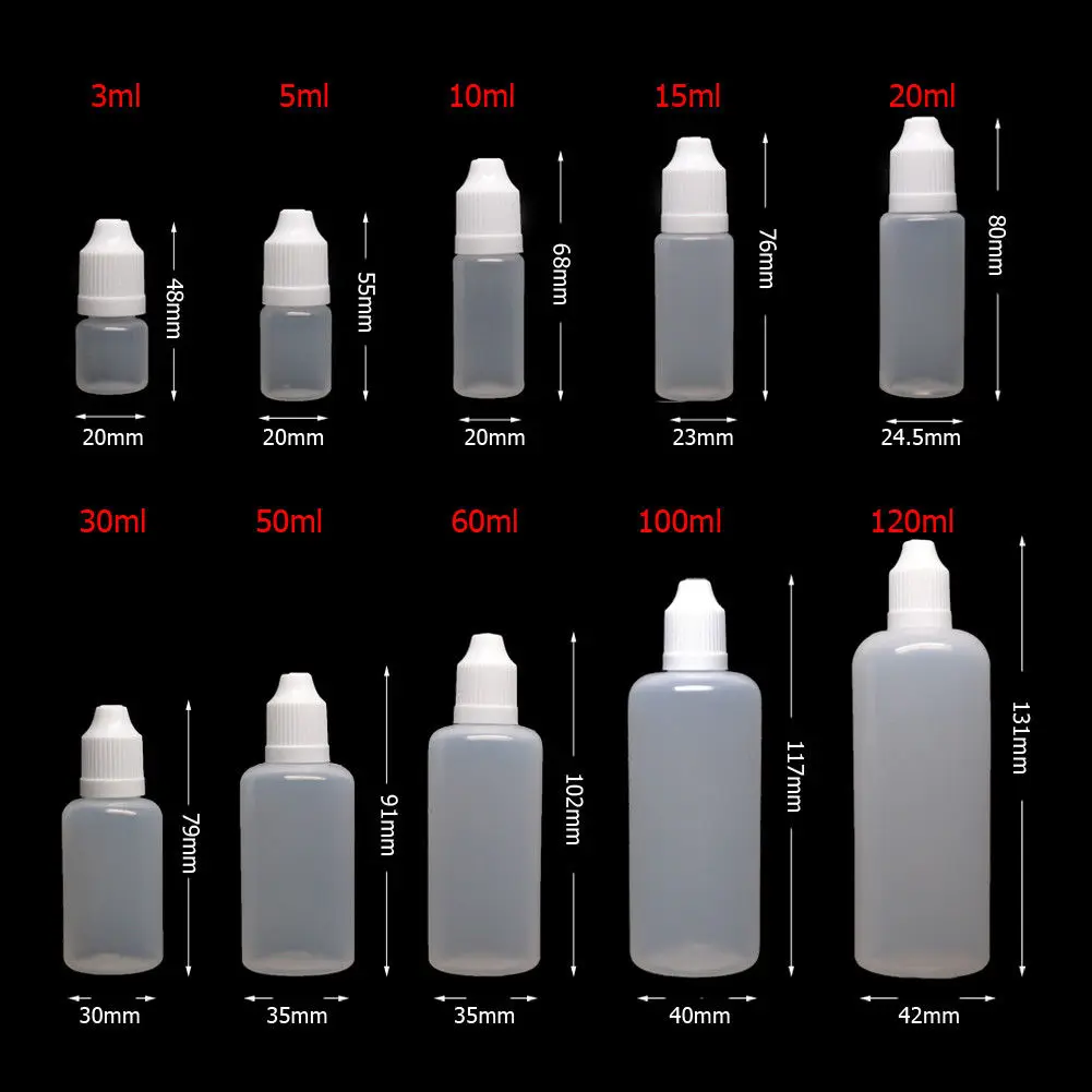 100 шт. 3/5/10/15/20/30/50/100 – обзор и цена Juice Bottle Dropper