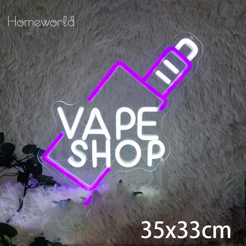 Неоновая вывеска VAPE Shop для – обзор и цена Vaping Store