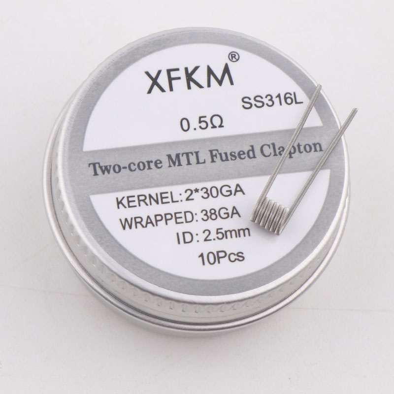 Новинка XFKM 10 шт./кор. NI80/ – обзор и цена Clapton Wire Pre Built